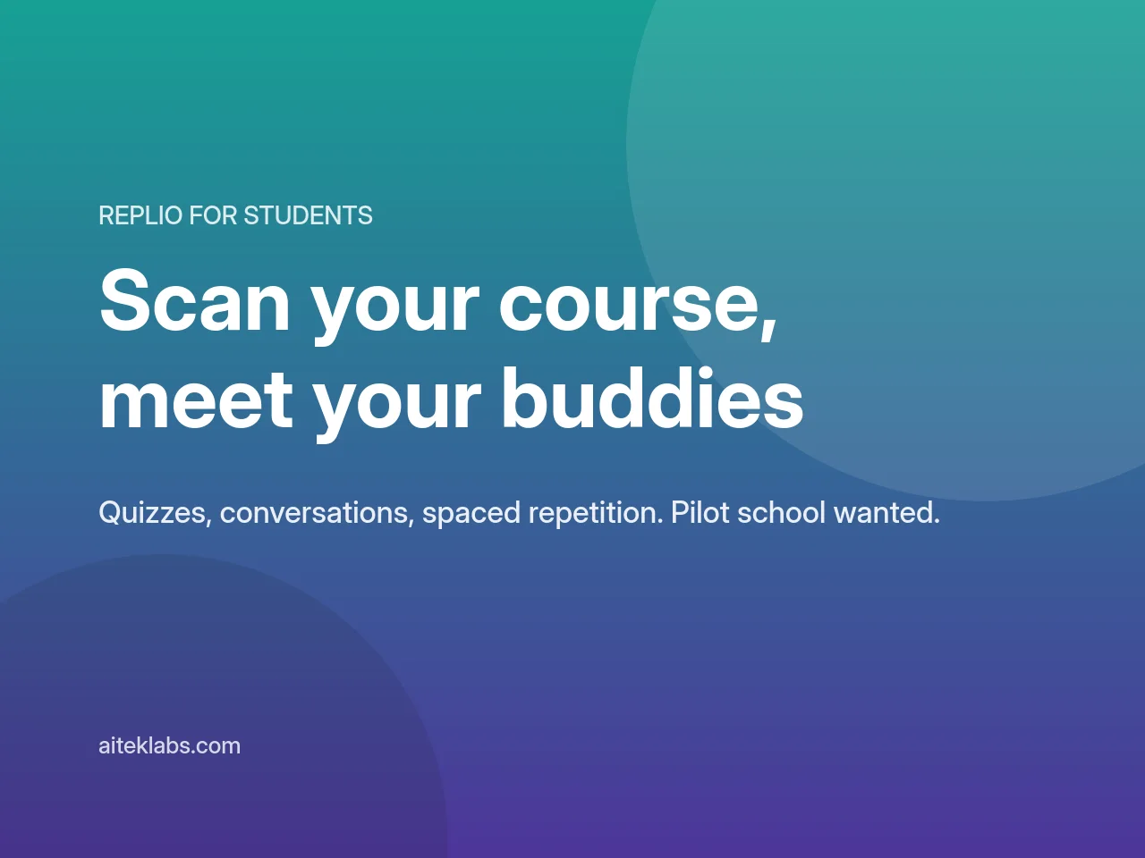 Replio for Students, aplicación móvil en desarrollo